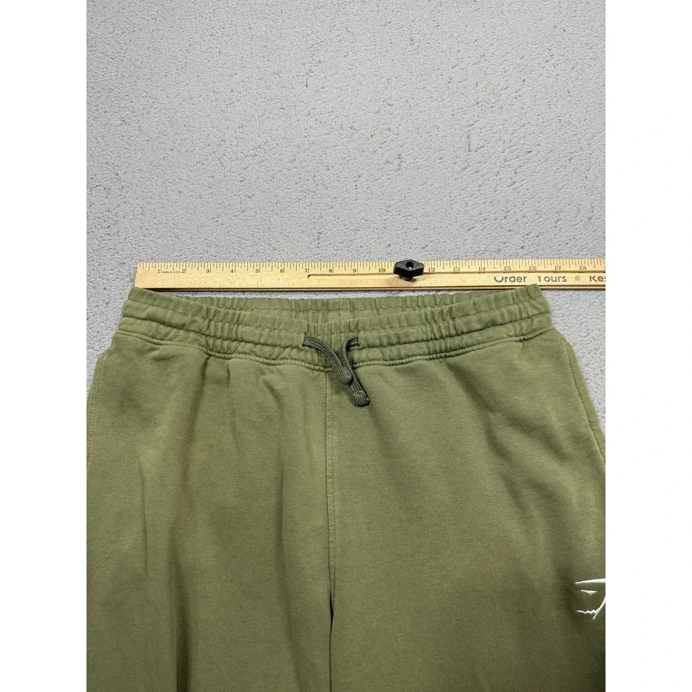 Gymshark Pants Mens Large Green Fleece Joggers Sweatpants Logo Athletic A2A4H